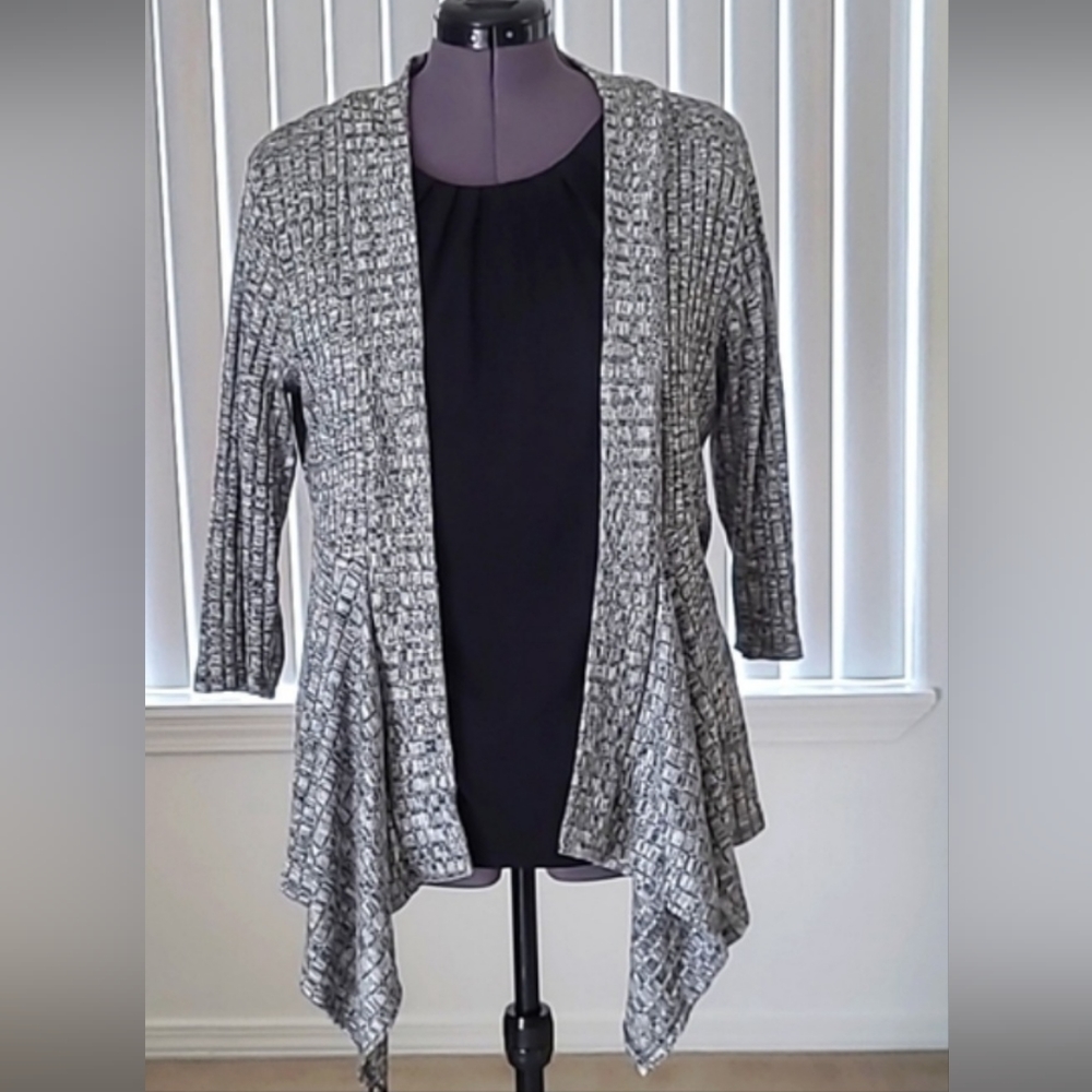 Ashley Blue drape front cardigan